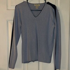 Eddie Bauer Light Blue V-Neck Sweater